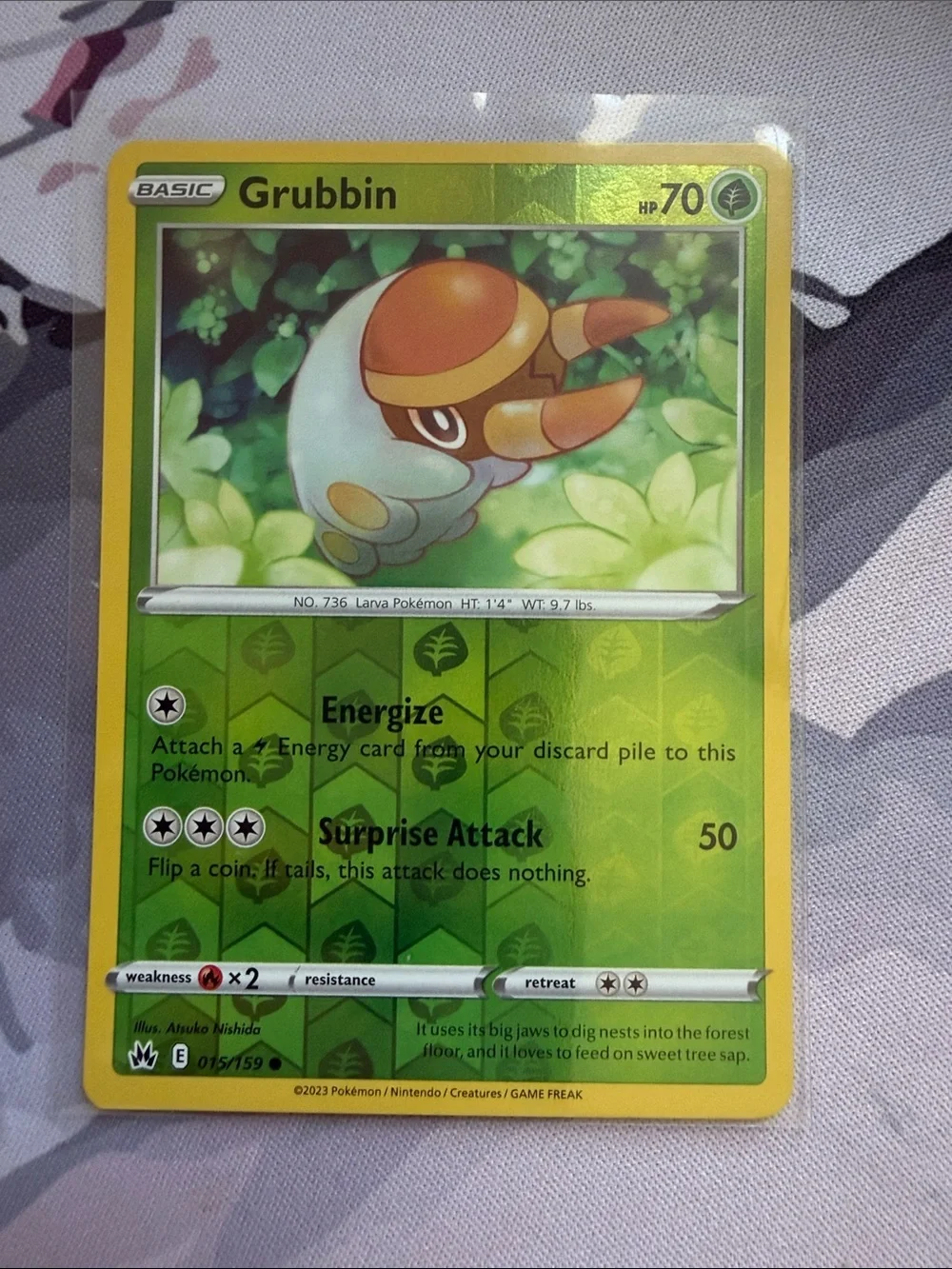 Grubbin & Charjabug Pokémon Lot | Radiant Reverse Holo Cards ✨5/$25✨